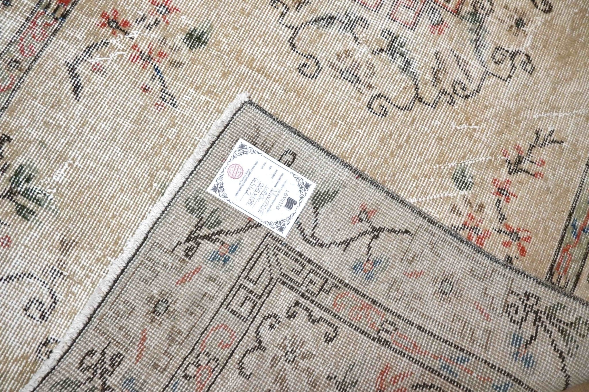 Subtiel beige vintage vloerkleed - G542 - Lavinta