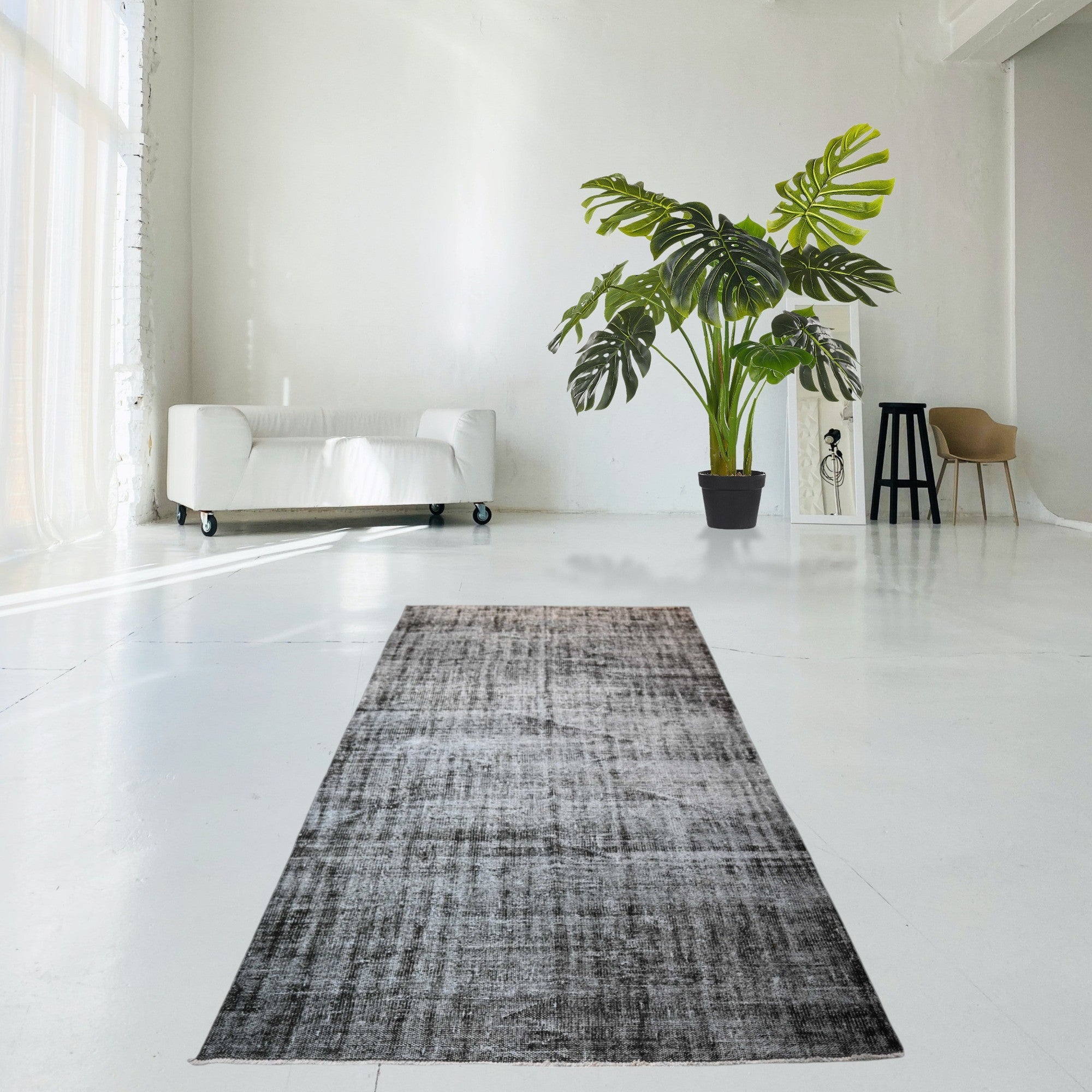 Super vintage gray rug - F409