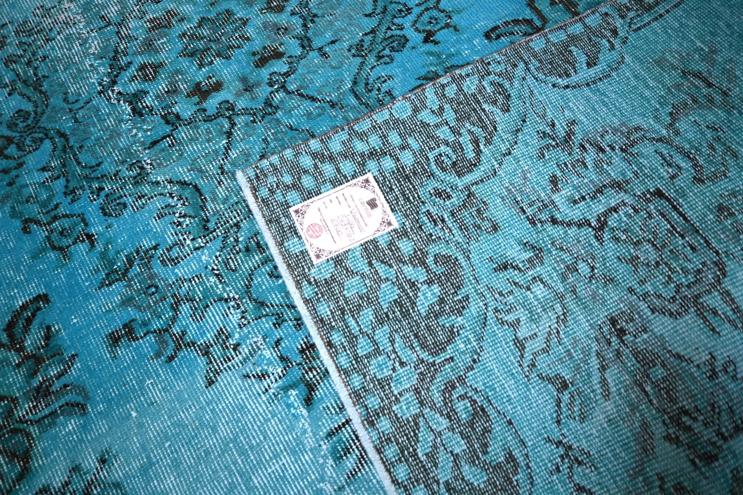 Turquoise vintage vloerkleed - E760 - Lavinta