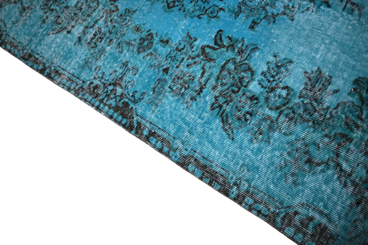 Turquoise vintage vloerkleed - E760 - Lavinta