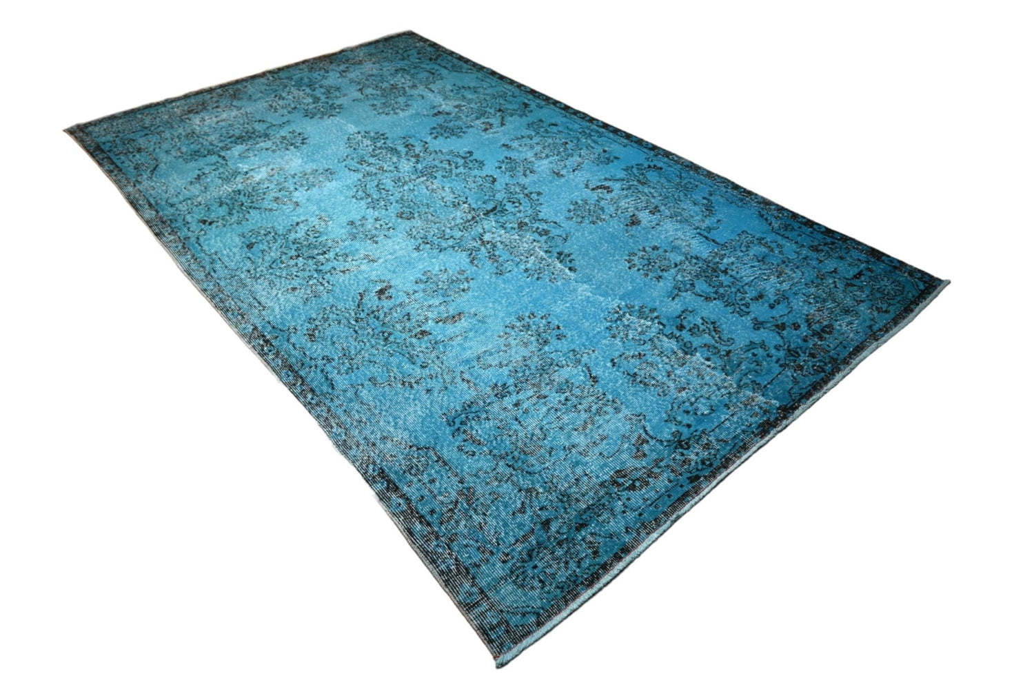Turquoise vintage vloerkleed - E791 - Lavinta