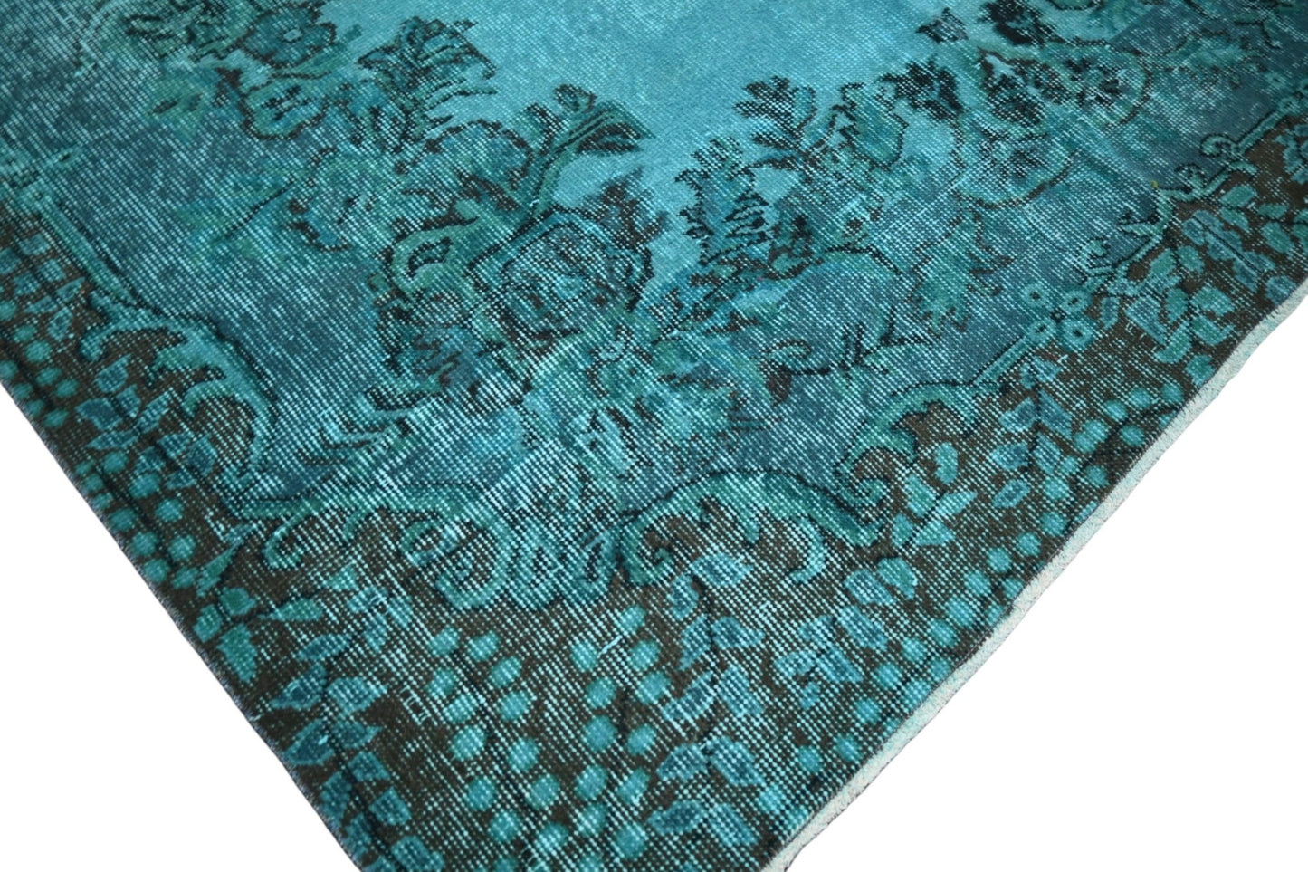 Turquoise vintage vloerkleed - E802 - Lavinta