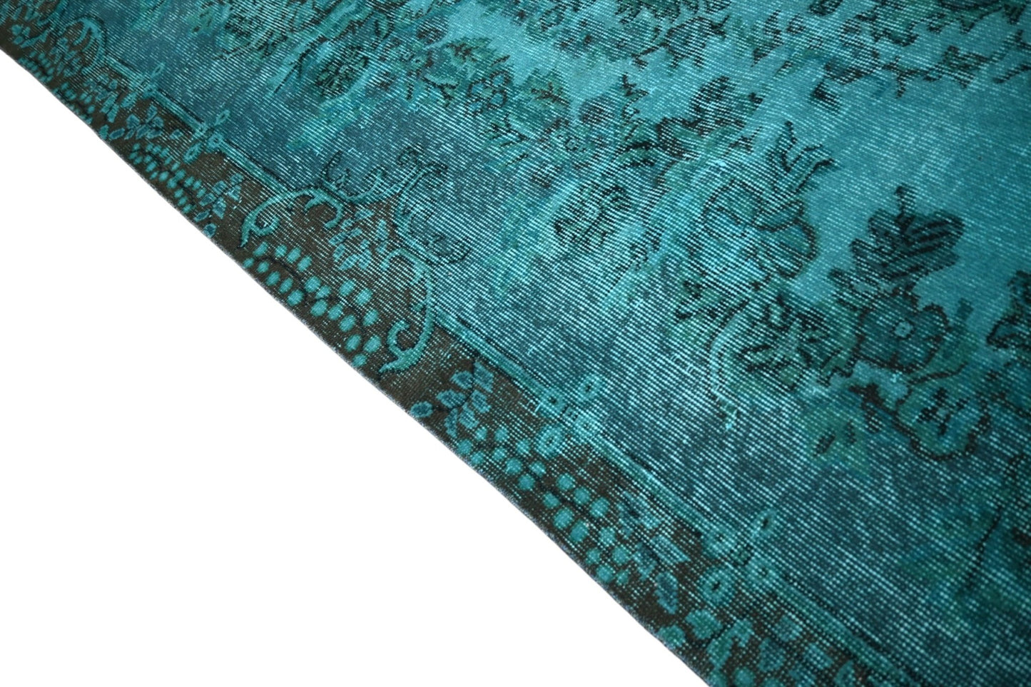 Turquoise vintage vloerkleed - E802 - Lavinta