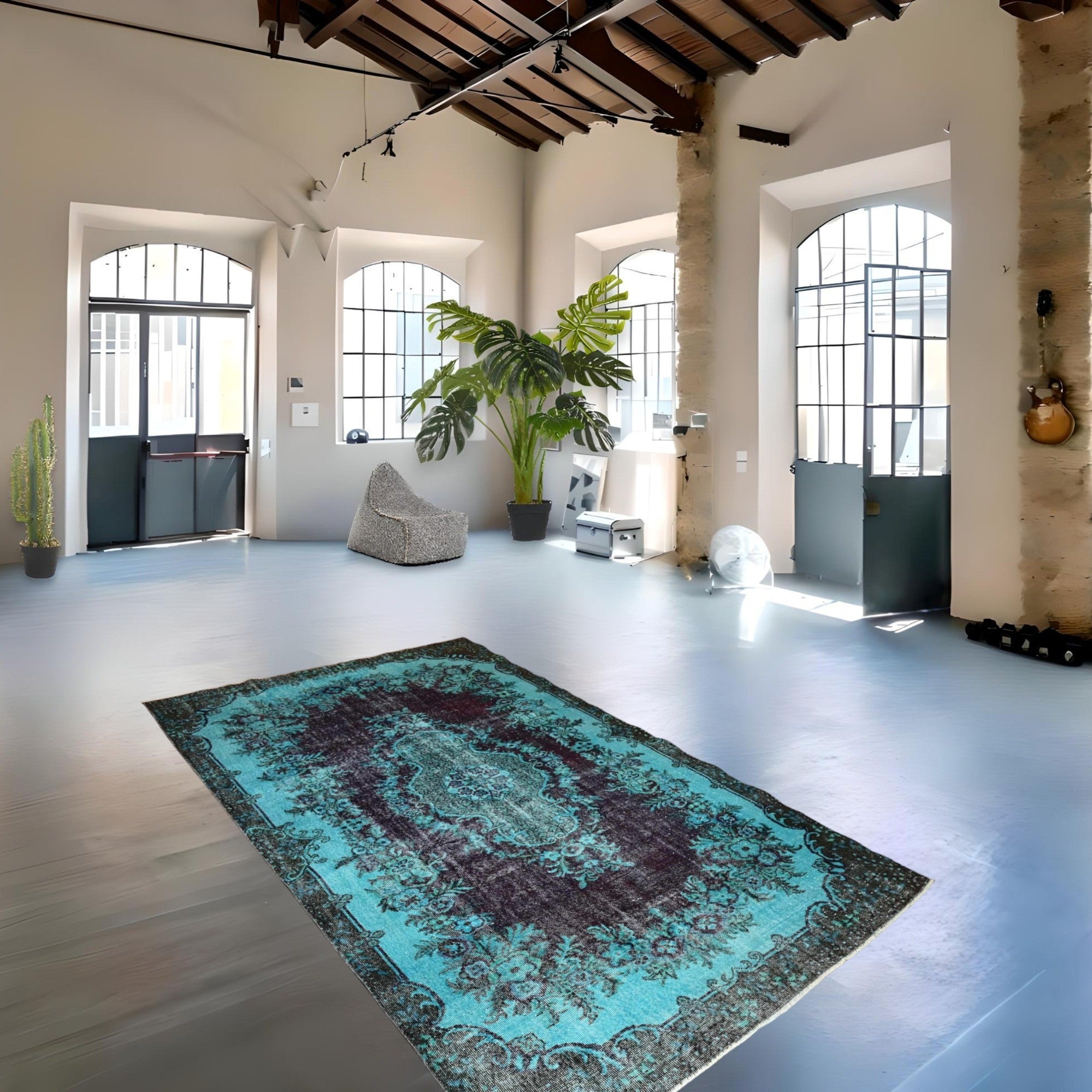 Turquoise Vintage Rug - F153