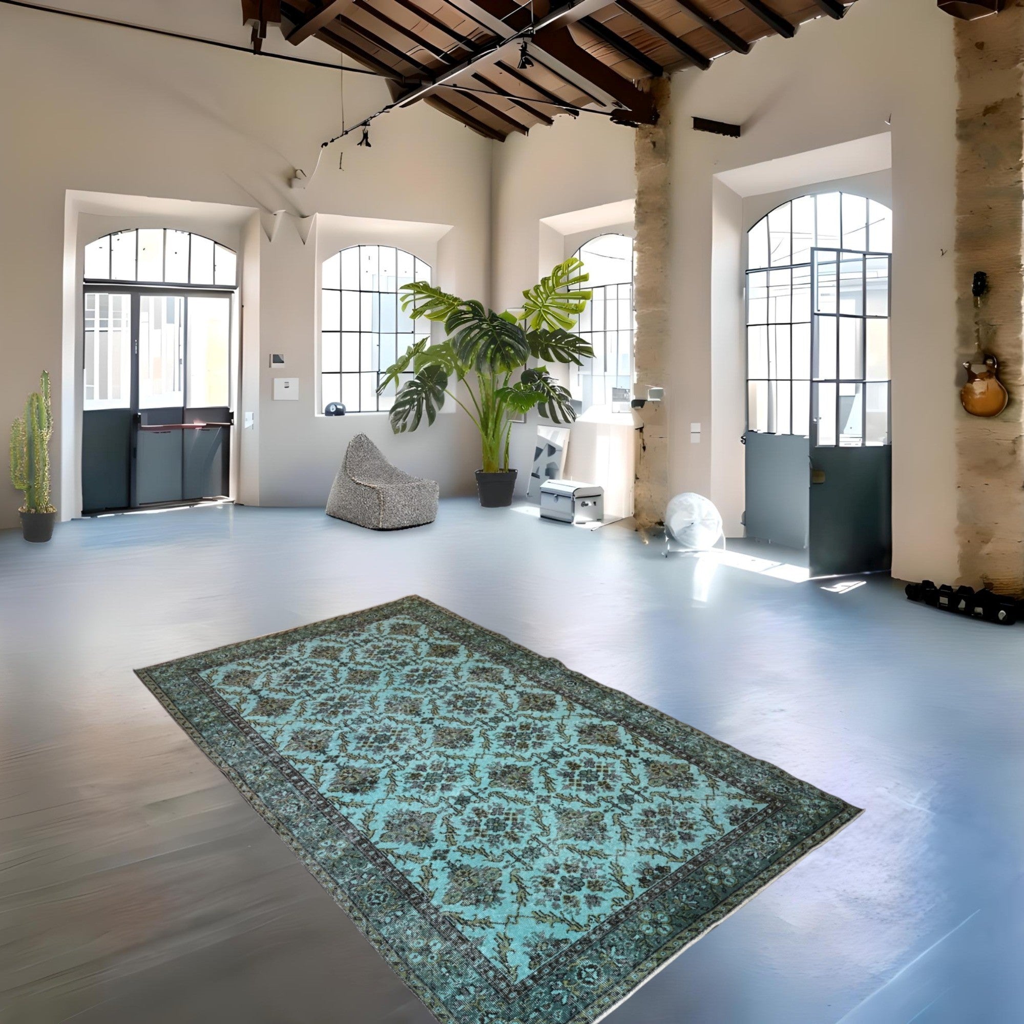 Turquoise Vintage Rug - F157