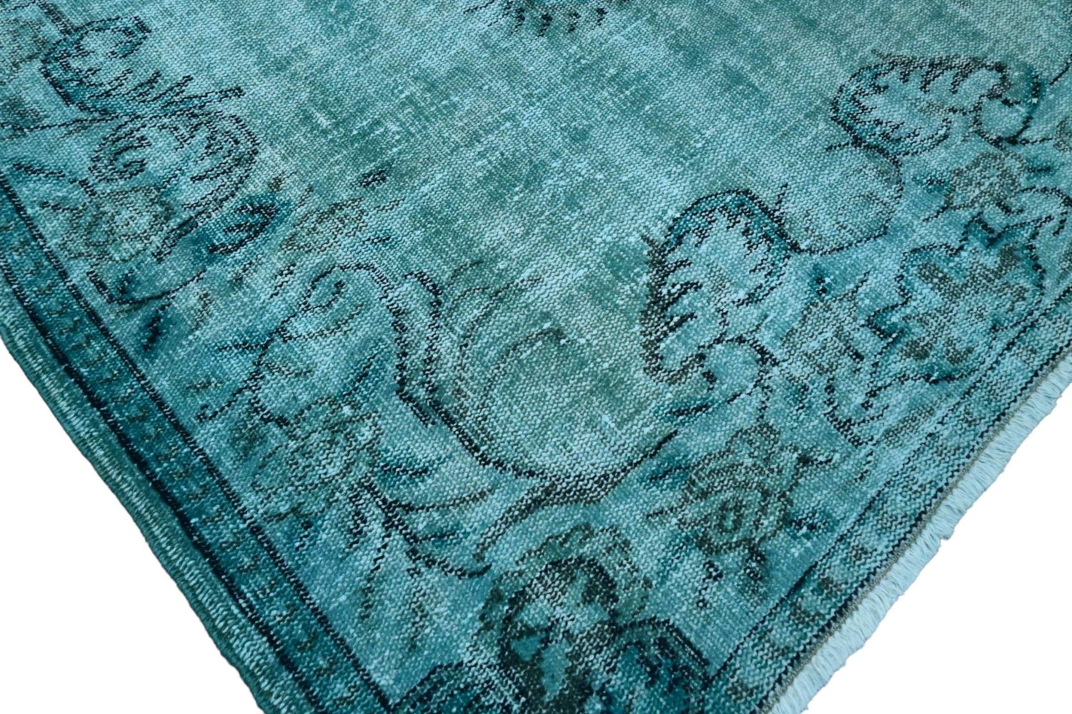 Turquoise vintage vloerkleed - F192 - Lavinta