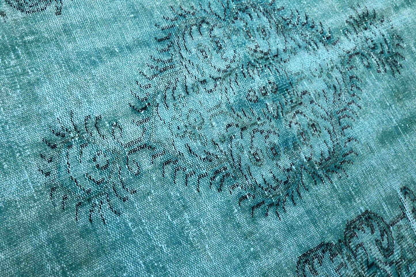 Turquoise vintage vloerkleed - F192 - Lavinta