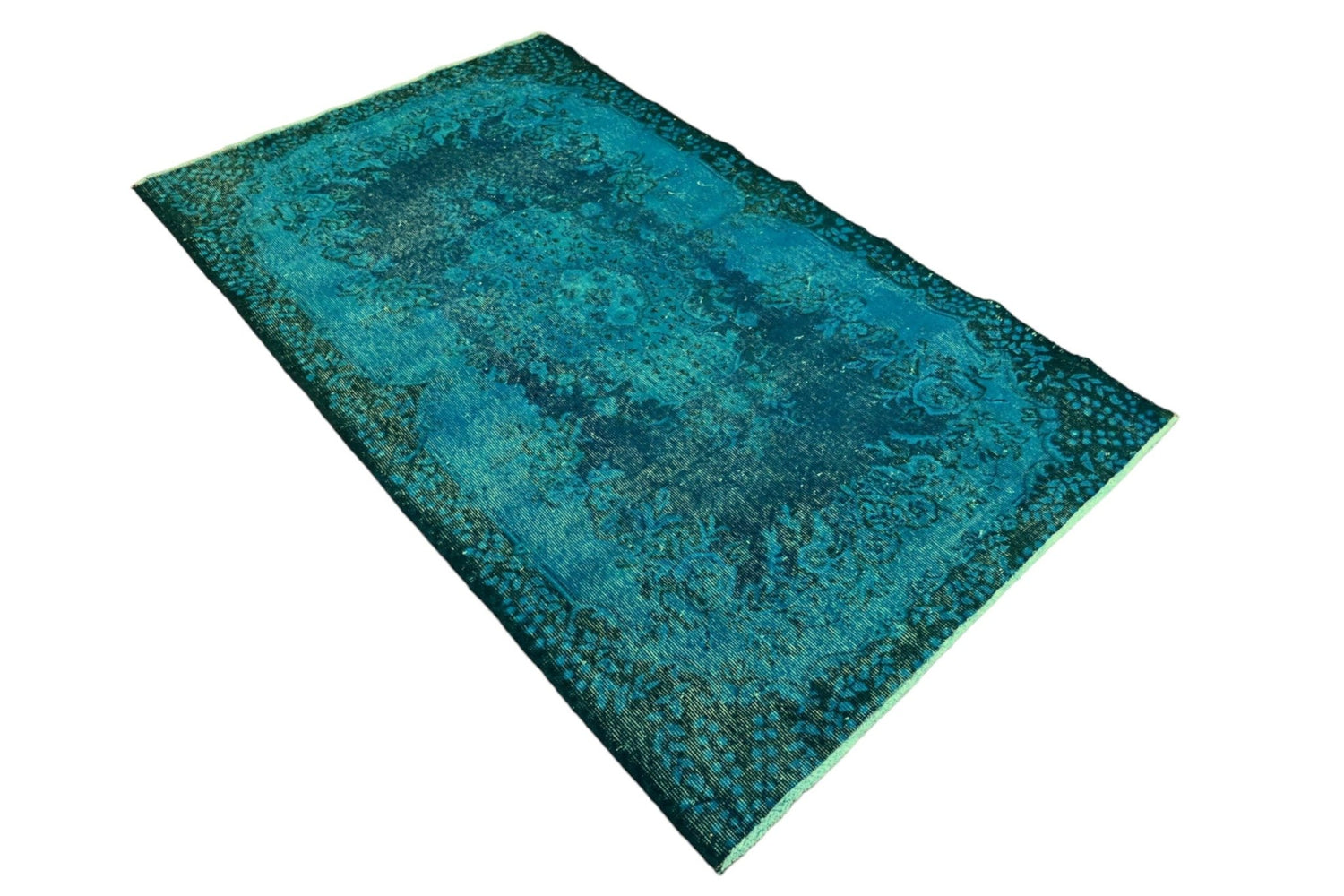 Turquoise vintage vloerkleed - F202 - Lavinta