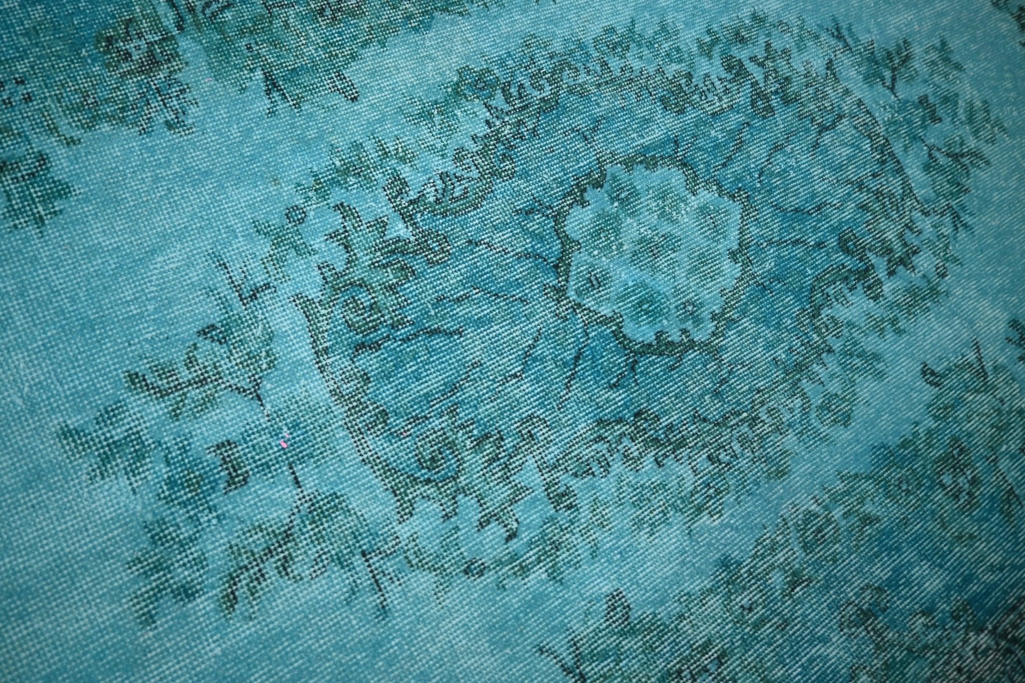 Turquoise vintage vloerkleed - F213 - Lavinta