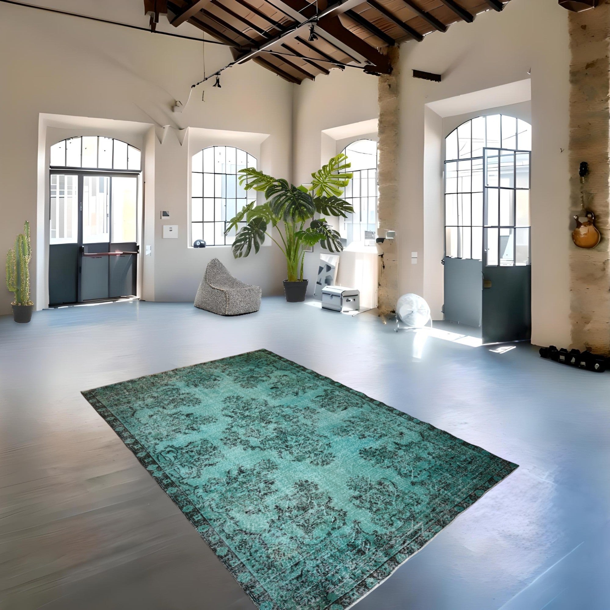 Turquoise Vintage Rug - F215