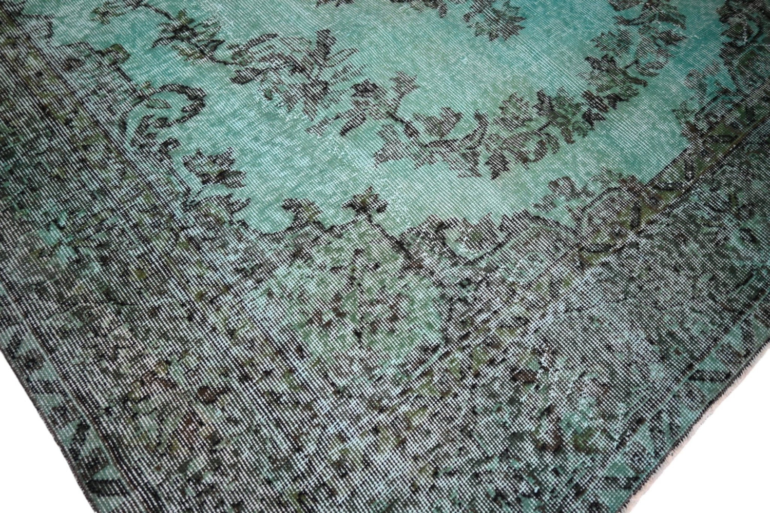 Turquoise vintage vloerkleed - F219 - Lavinta