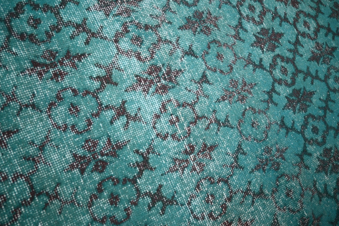 Turquoise vintage vloerkleed - F220 - Lavinta