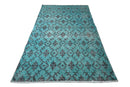 Turquoise vintage vloerkleed - F220 - Lavinta