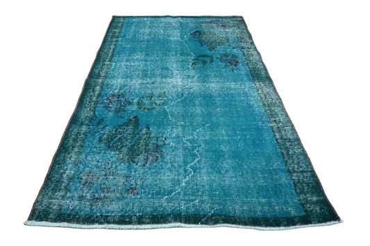 Turquoise vintage vloerkleed - F223 - Lavinta