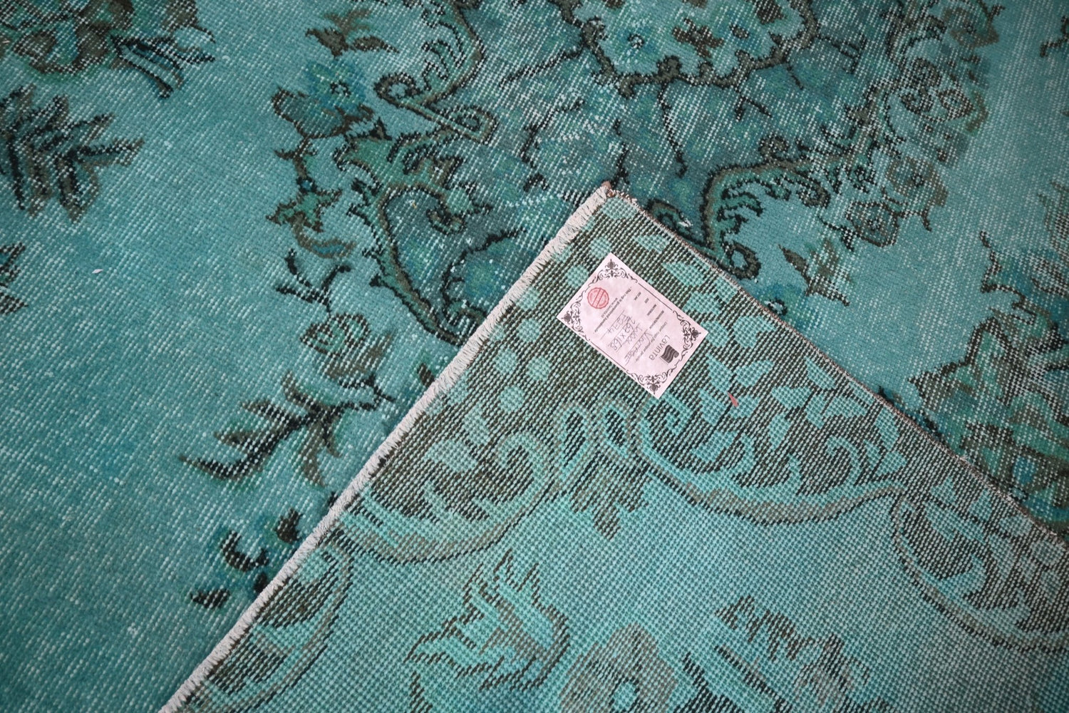 Turquoise vintage vloerkleed - F274 - Lavinta