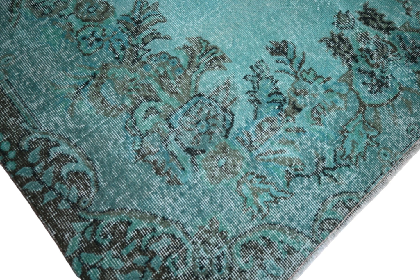 Turquoise vintage vloerkleed - F274 - Lavinta