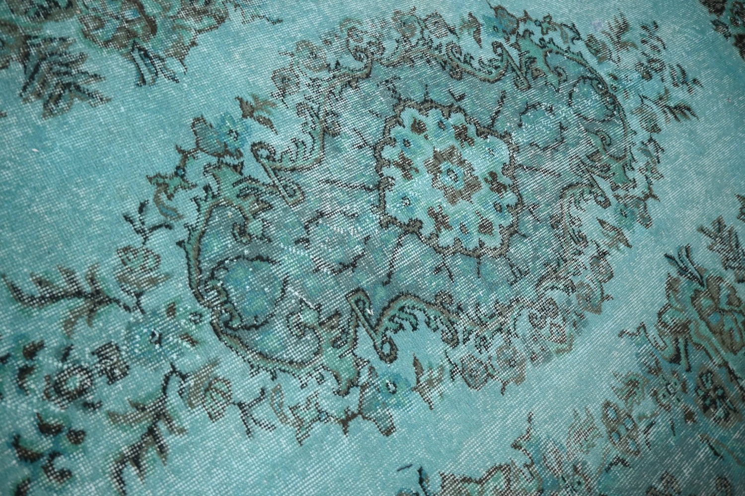 Turquoise vintage vloerkleed - F274 - Lavinta