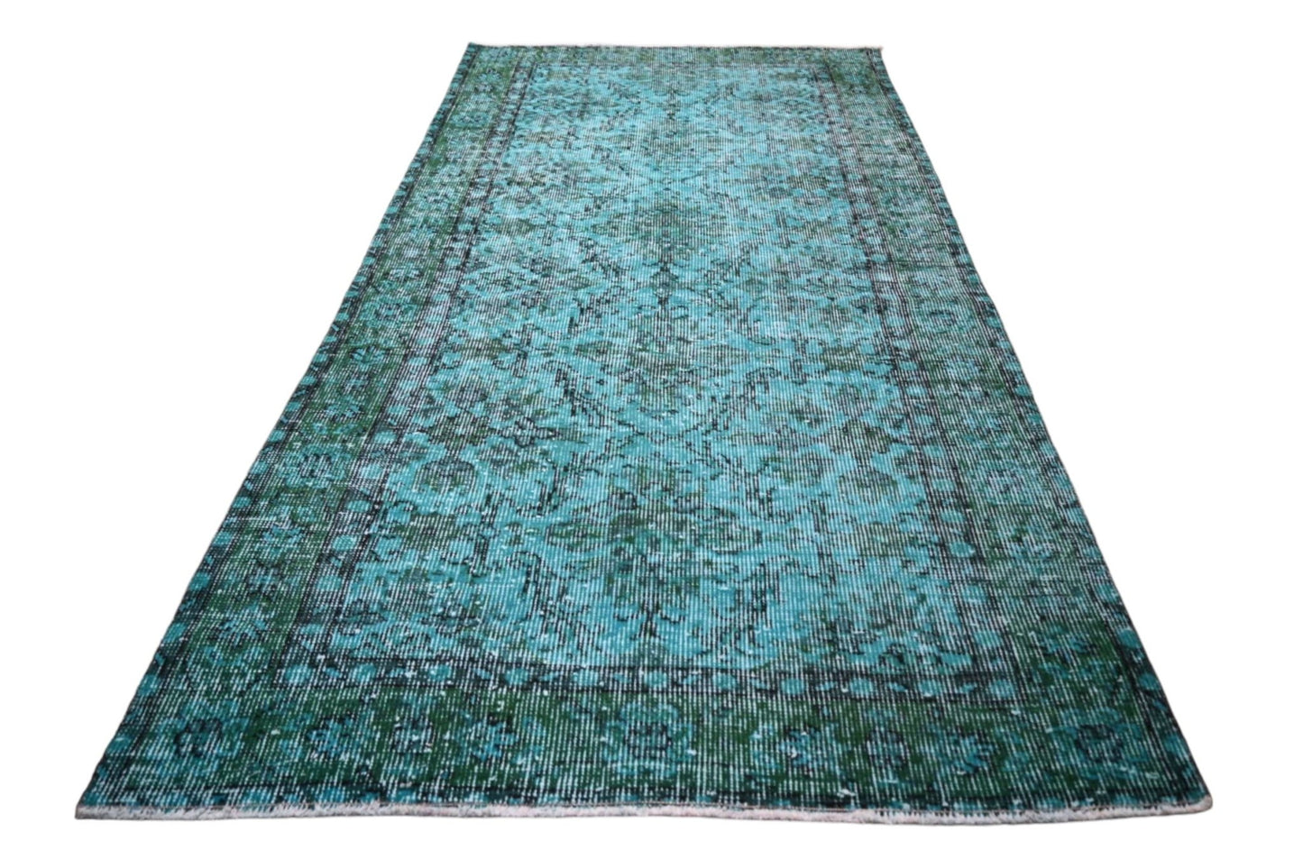 Turquoise vintage vloerkleed - F384 - Lavinta