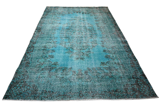 Turquoise vintage vloerkleed - F420 - Lavinta