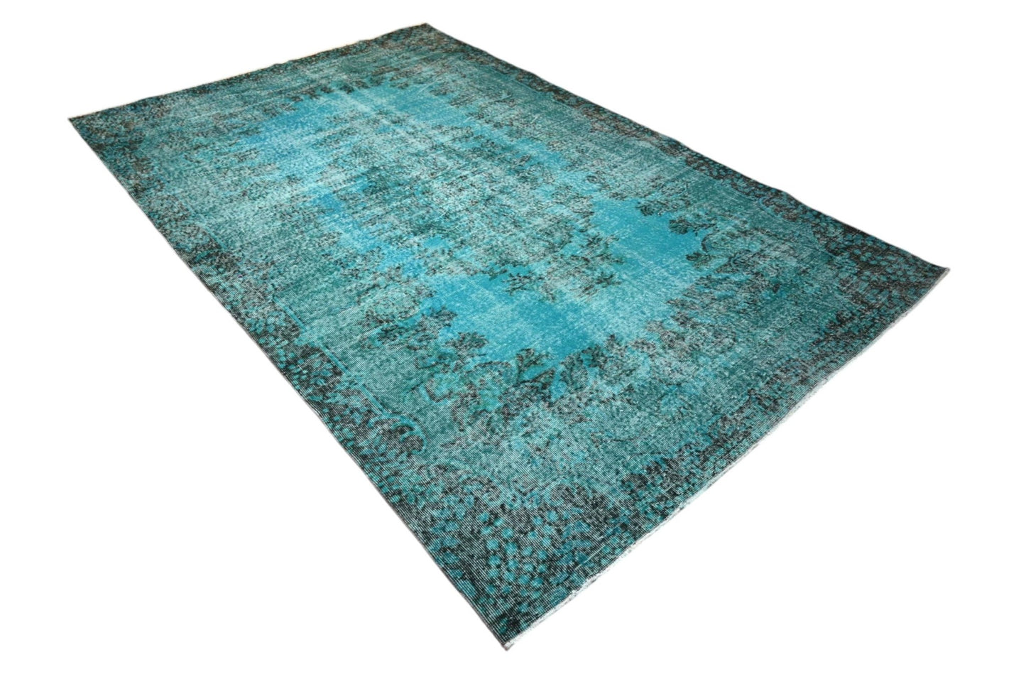 Turquoise vintage vloerkleed - F420 - Lavinta