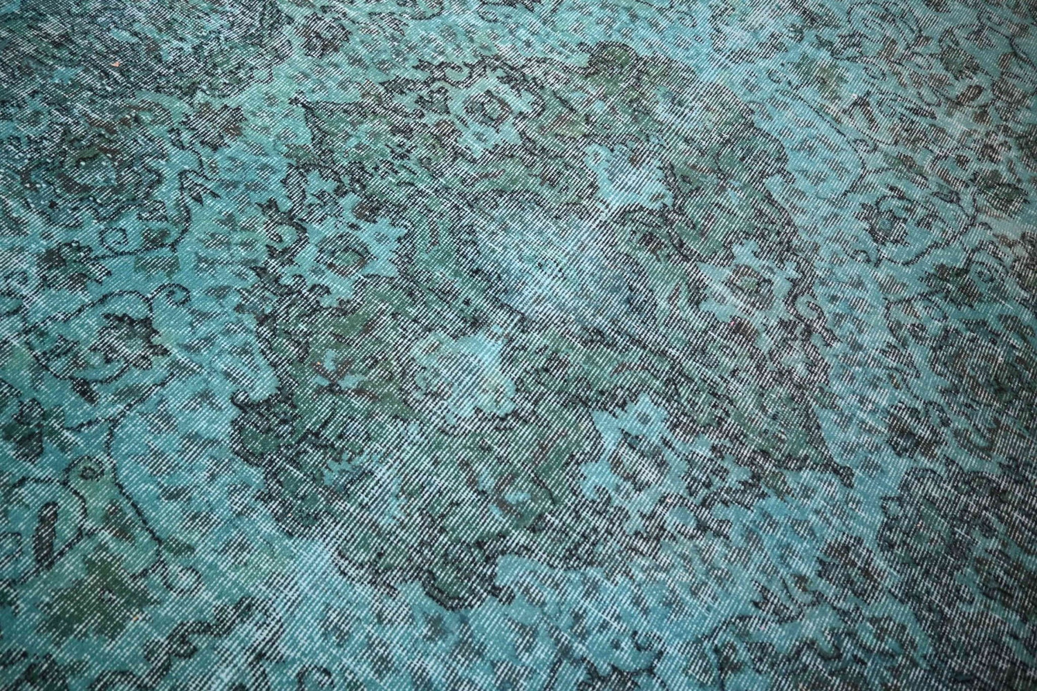 Turquoise vintage vloerkleed - F427 - Lavinta