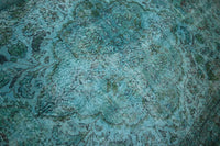 Turquoise vintage vloerkleed - F438 - Lavinta