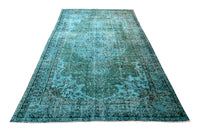 Turquoise vintage vloerkleed - F542 - Lavinta