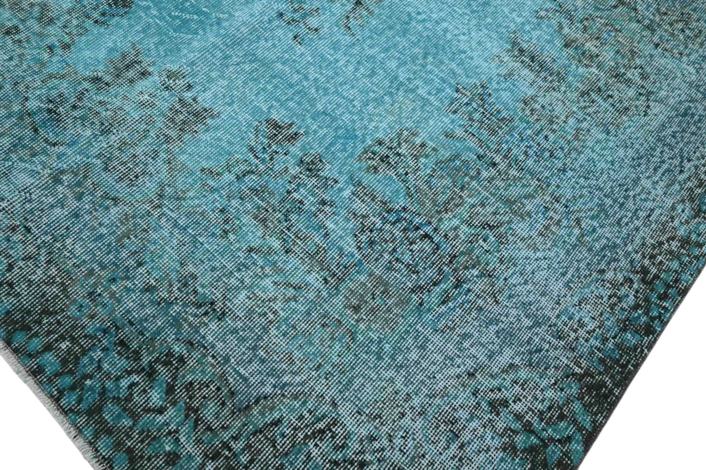 Turquoise vintage vloerkleed - F566 - Lavinta