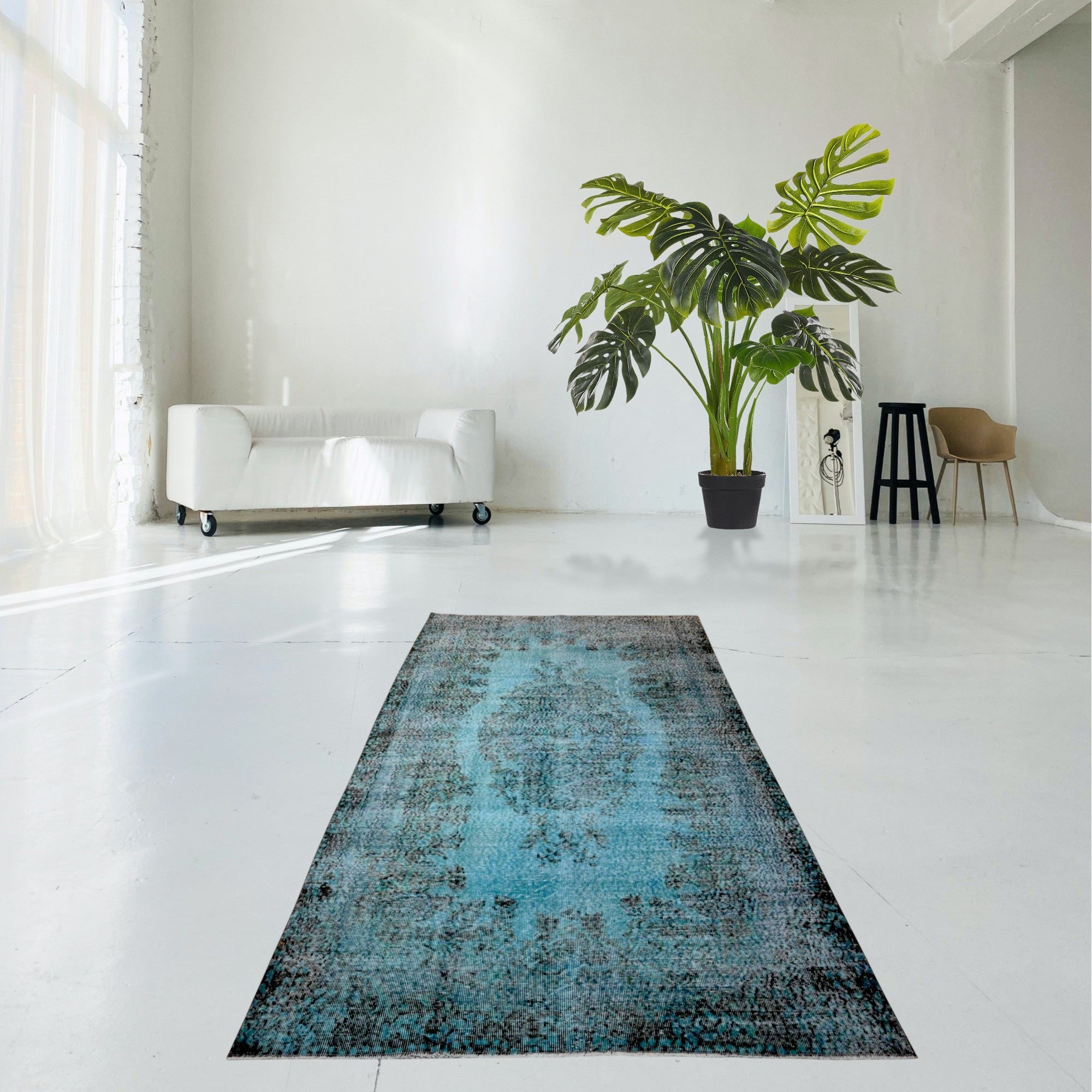 Turquoise Vintage Rug - F566