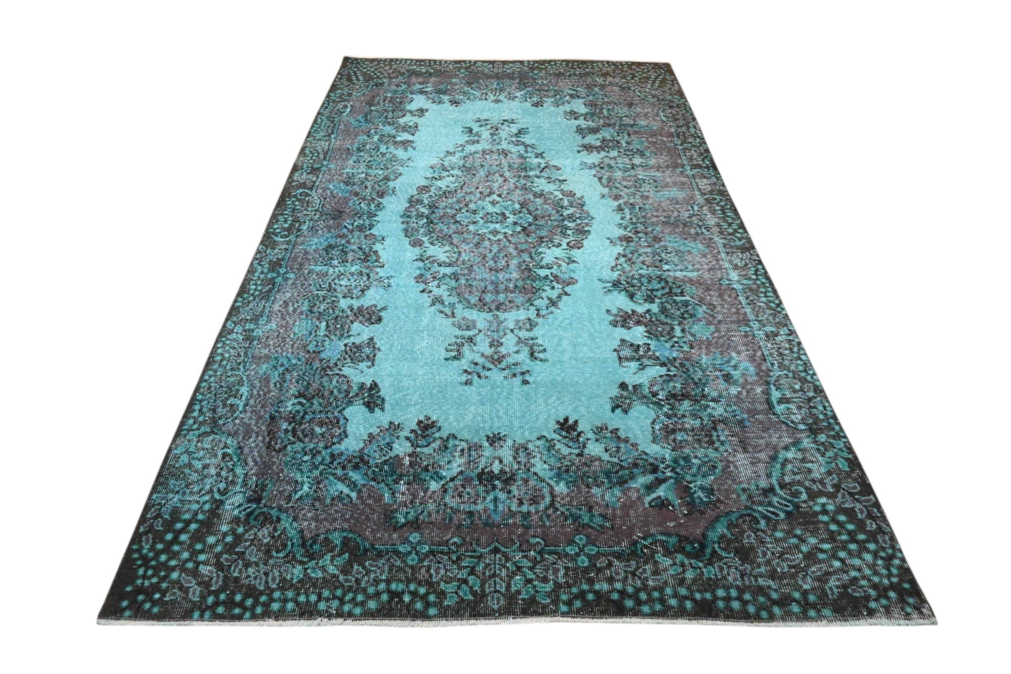 Turquoise Vintage Rug - F579