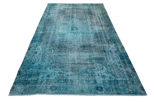 Turquoise vintage vloerkleed - F586 - Lavinta