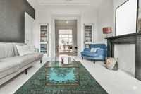 Turquoise vintage vloerkleed - F725 - Lavinta