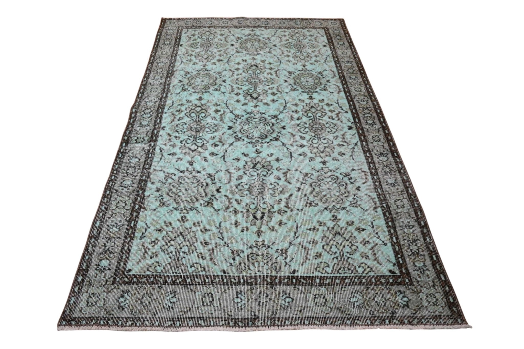 Turquoise vintage vloerkleed - G134 - Lavinta