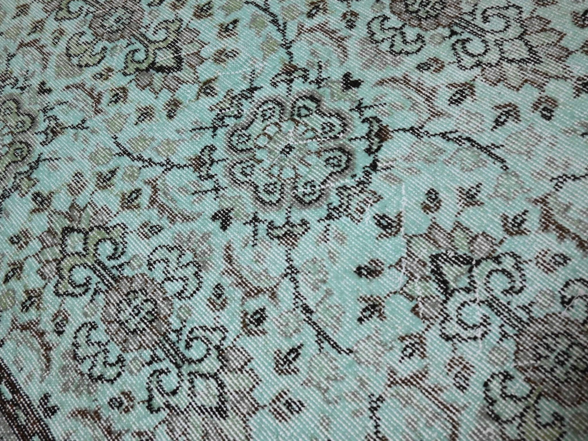 Turquoise vintage vloerkleed - G134 - Lavinta