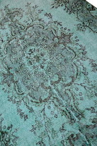 Usha | Turquoise vintage vloerkleed - Lavinta