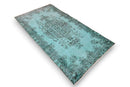 Usha | Turquoise vintage vloerkleed - Lavinta