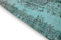 Usha | Turquoise vintage vloerkleed - Lavinta