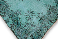 Usha | Turquoise vintage vloerkleed - Lavinta