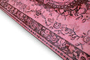 Speels roze vintage vloerkleed handgemaakt - G427