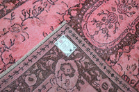 Speels roze vintage vloerkleed boho stijl - G427