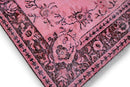Speels roze vintage vloerkleed hoek - G427