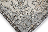 Stijlvol crème vintage vloerkleed close-up - G387