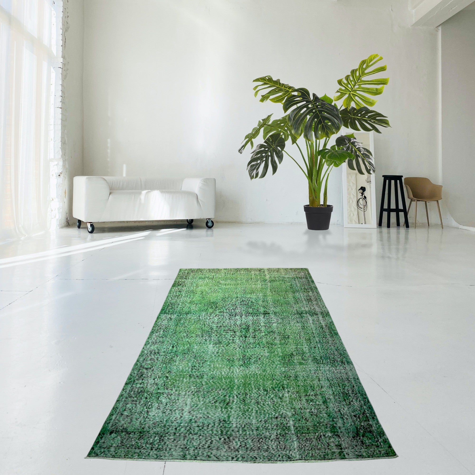 Vintage rug green - F418