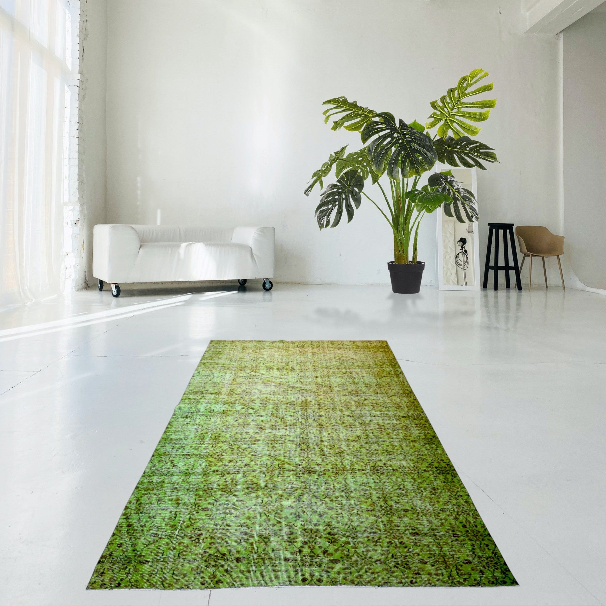 Vintage rug green - F558