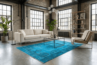 Vurig blauw vintage kleed - G534 - Lavinta