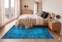 Vurig blauw vintage kleed - G541 - Lavinta