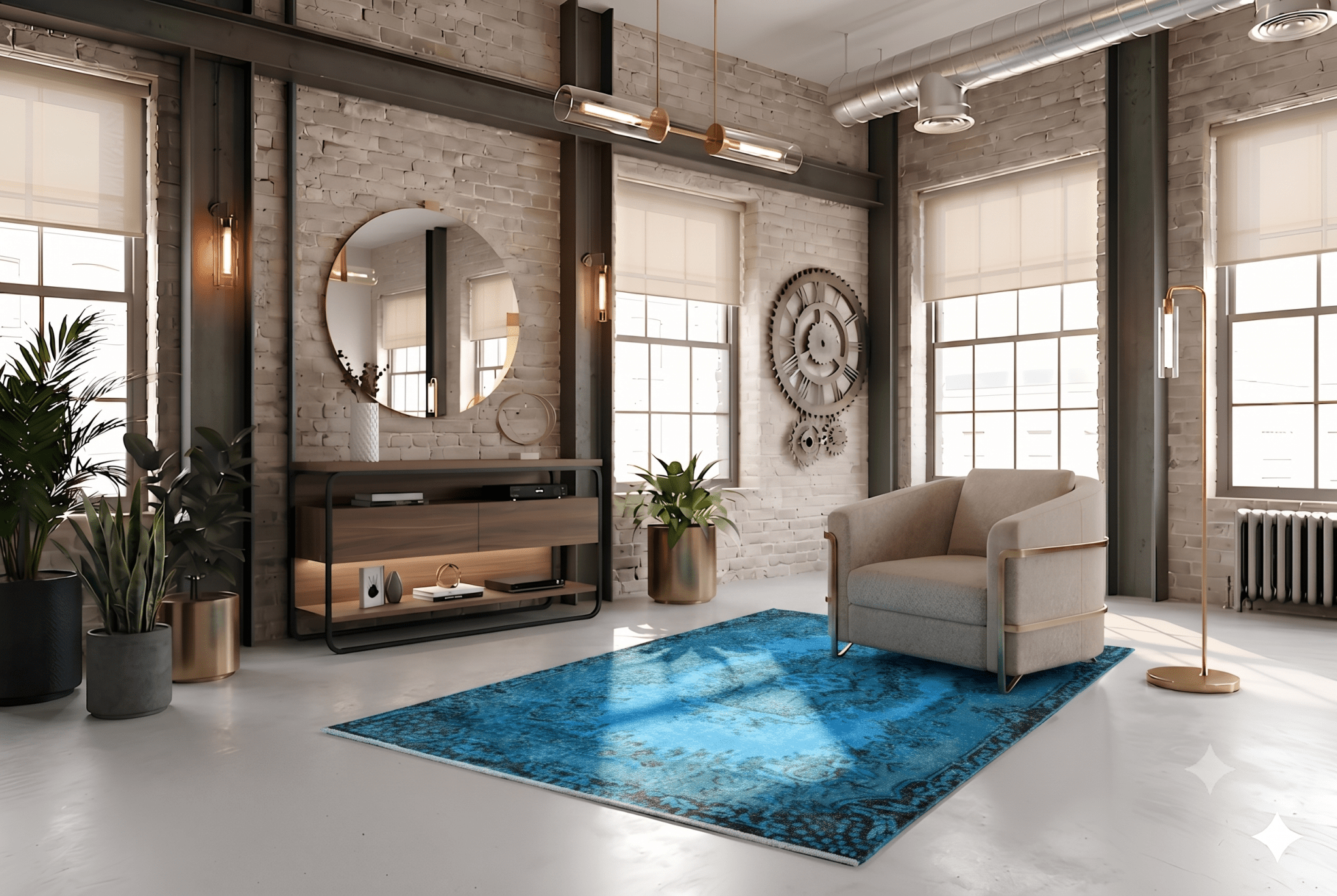 Vurig blauw vintage kleed - G541 - Lavinta