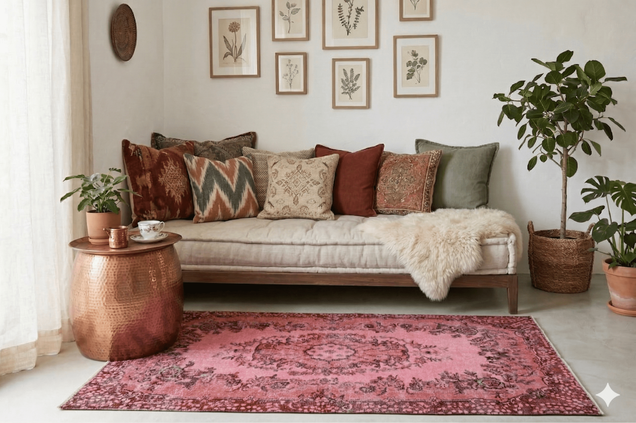 Pink Vintage Rug - F690