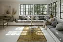Zonnig geel vintage vloerkleed - G440 - Lavinta