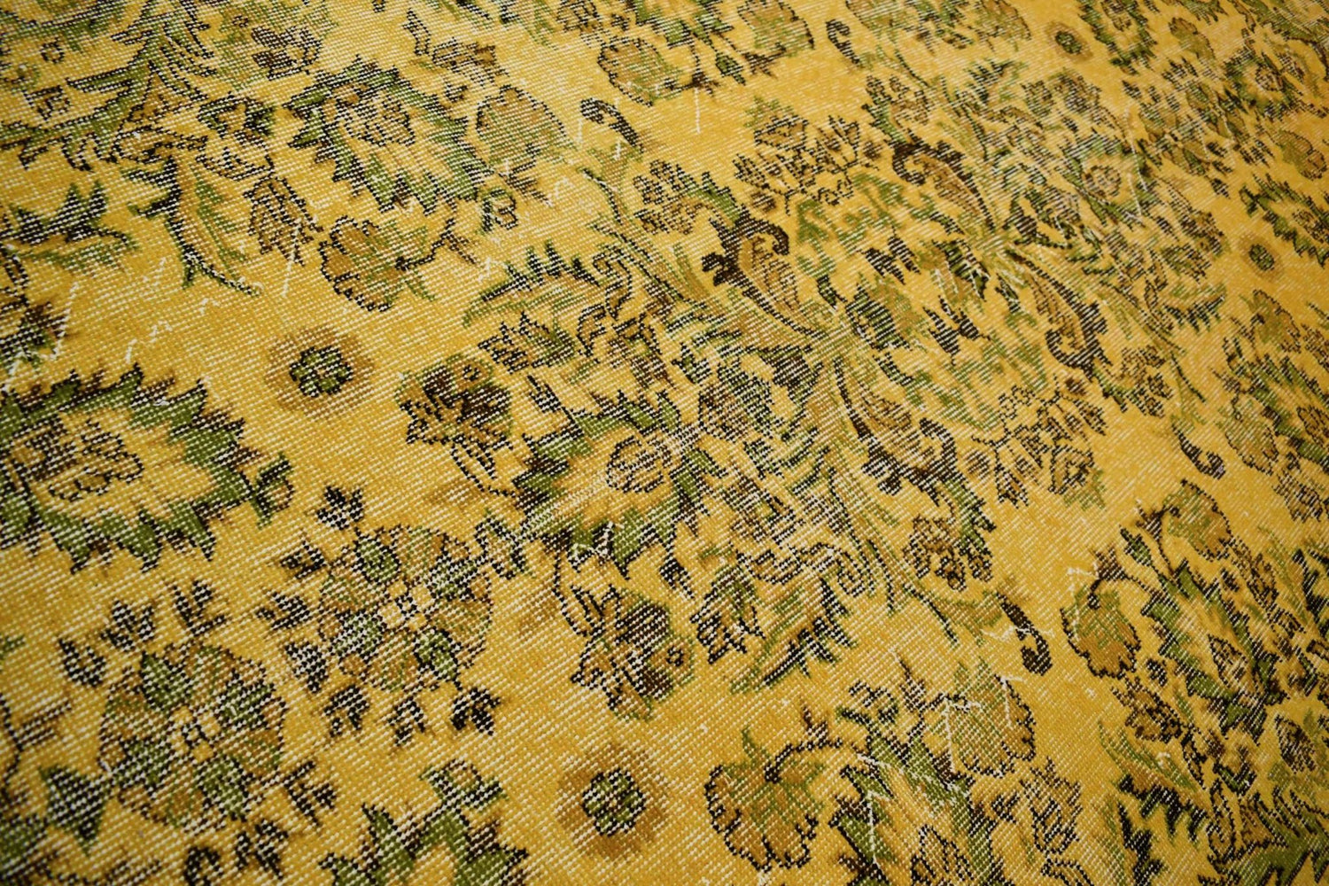 Geel vintage vloerkleed - D830 - Lavinta